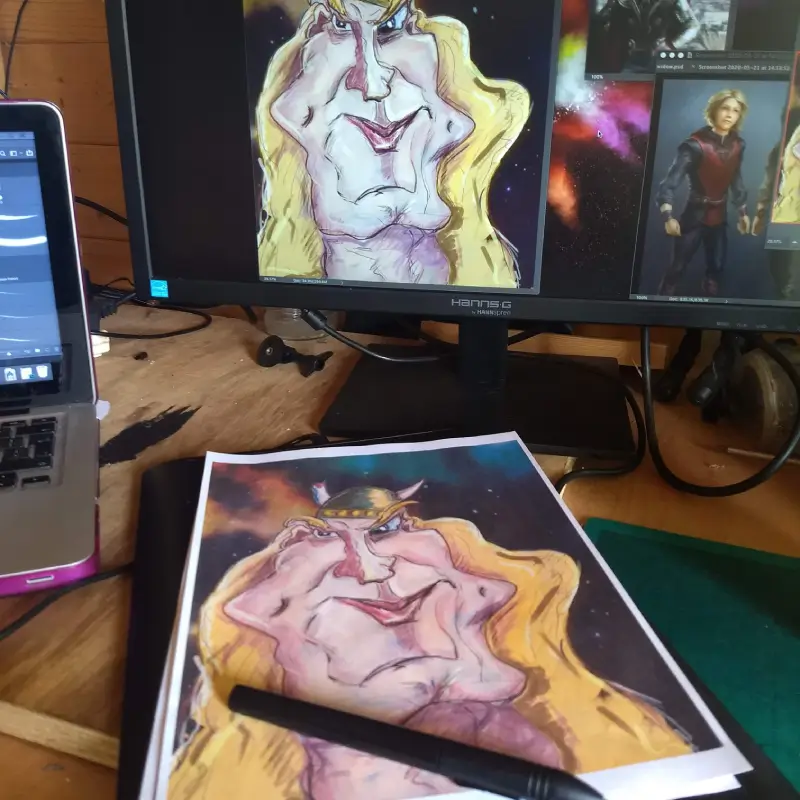 Digital art and design on screen