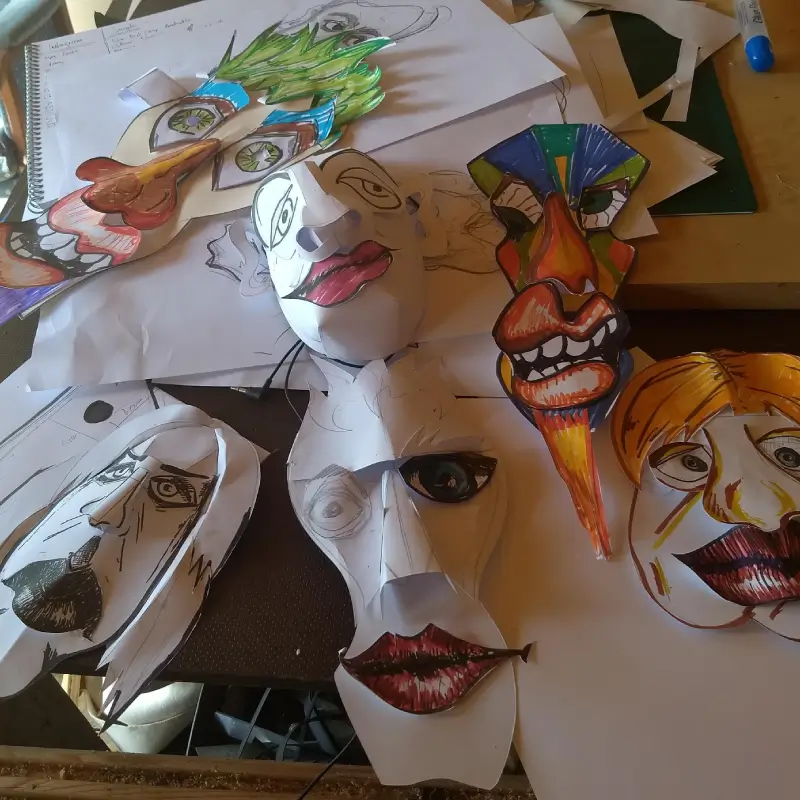 Mask making and creative design work